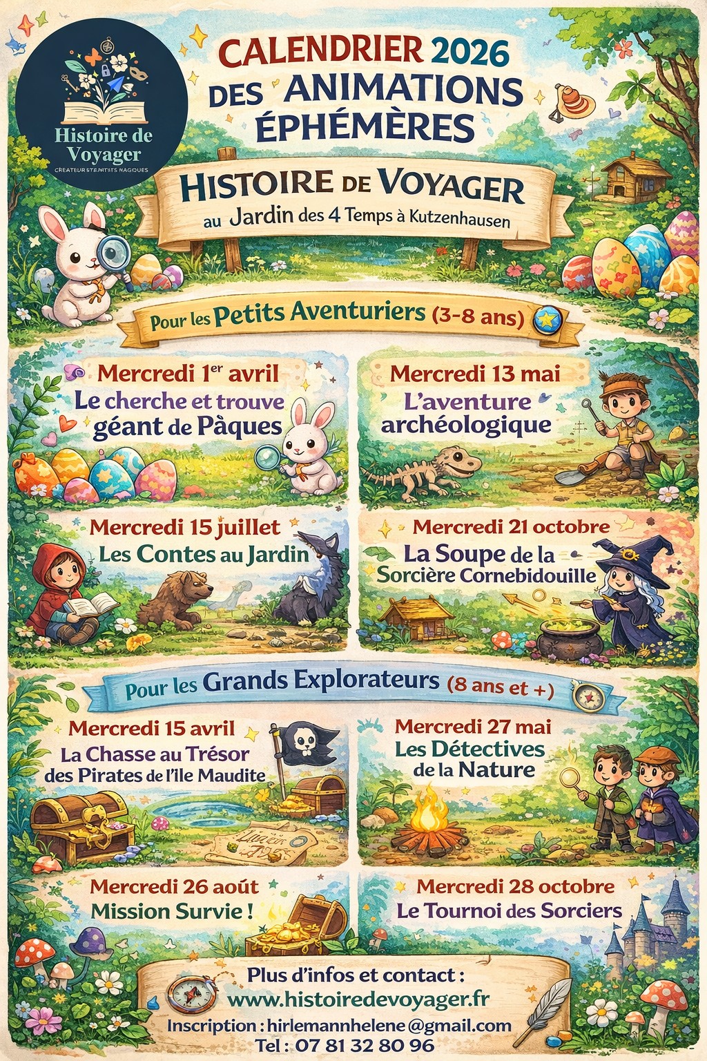 CALENDRIER 2026 ANIMATIONS EPHEMERES